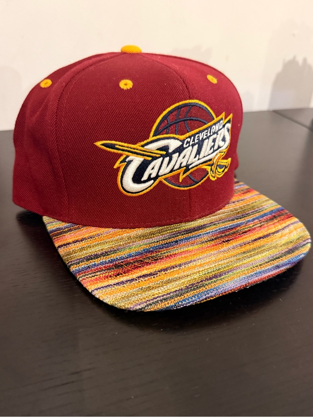 Mitchell & Ness Maroon and Gold Cavaliers Snapback